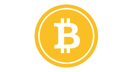 A golden bitcoin symbol with a white b inside a circular shape © Ziaul_Studio