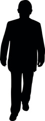 a man walking body silhouette vector