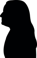 a woman head silhouette vector
