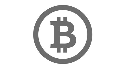 Obraz premium A grayscale depiction of the bitcoin symbol within a circular frame