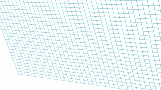 Blue white grid check abstract 3d animation wireframe background