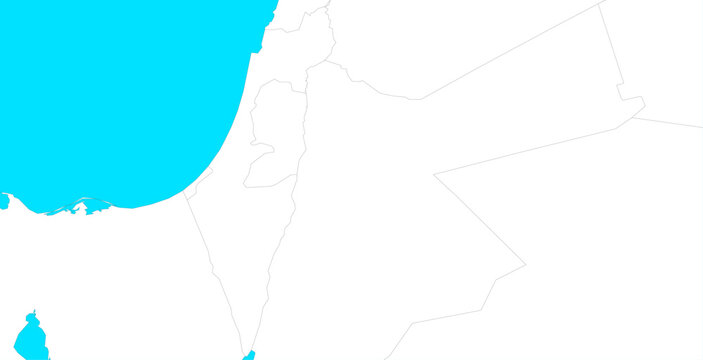 Israel Map Outline for News, Education, and Travel Infographics