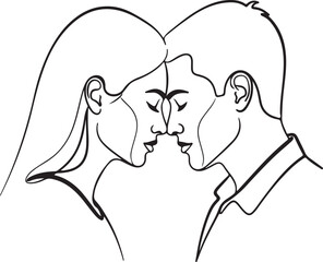 Obraz premium Intimate moment captured A loving couple shares a tender embrace, heads bowed in quiet affection and connection