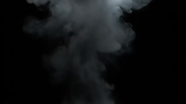 Smoke Cloud on Black Background.