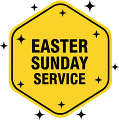Fototapeta premium Easter sunday service announcement