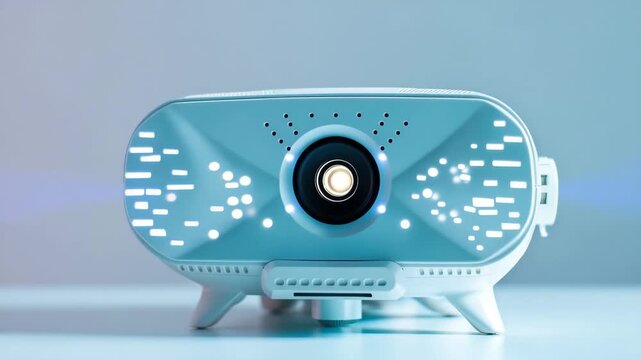 Watching movies or giving presentations is simple with this modern home projector. It connects easily and provides clear images in any room after dark