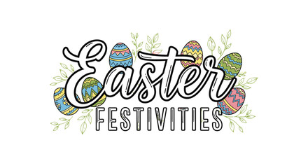 Obraz premium Colorful Easter Eggs Decoration for Festive Celebrations.