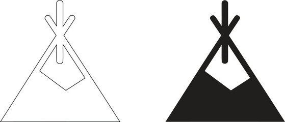 Teepee Tent Vector Illustration with Native American Tipi for Camping and Outdoor Adventure 4K Resolution © Ihtesham