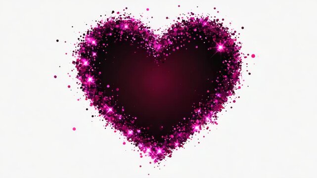 pink heart on a white background