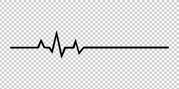 Heartbeat to flatline ECG trace vector illustration - medical emergency, life, death concept