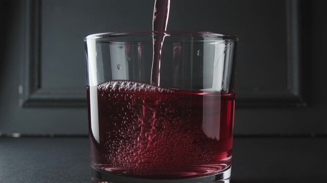 A crimson stream meets still liquid &mdash; a moment of fusion, richness, and quiet indulgence. Vertical 4K footage for wellness narratives, emotional branding, or poetic product storytelling.