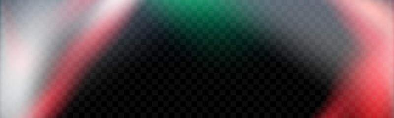 Fototapeta premium Blurred colorful gradient background with red green and white hues isolated on transparent background for design and art purposes Vector