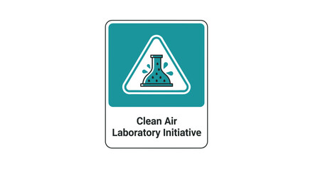 Obraz premium Clean Air Laboratory Initiative Emblem Depicting Environmental Science Research and Analysis