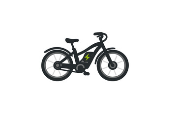 Obraz premium Electric bicycle with a modern design features a battery and sleek