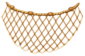 Obraz premium Delicate netting crafted from golden threads designed for traditional
