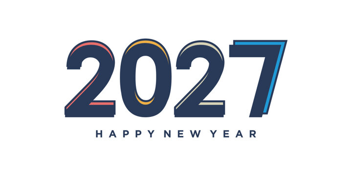 2027 design illustration with modern and simple concept idea