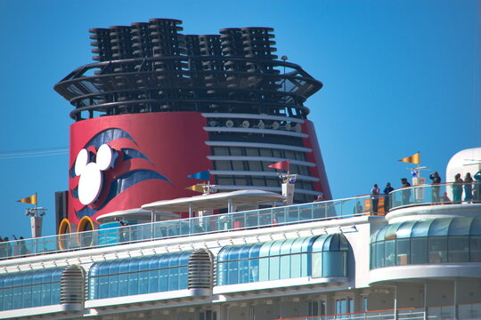 The funnel of a Disney cruise ship