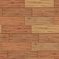 Fototapeta premium Wooden planks, parquet texture, hand-drawn seamless pattern.