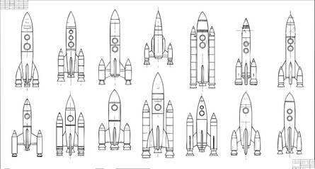Fototapeta premium satellite, space, aerospace, engineering, blueprint, schematic, technical-drawing, vector, technology, design, communication, solar-panels, antenna, orbit, cad, space-exploration, research, science, i