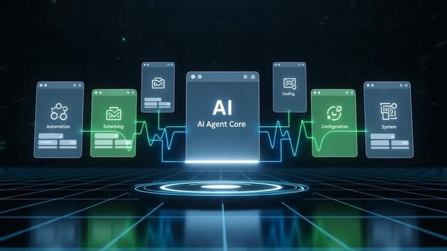 AI Agent Core System: Visual representation of the core components of an AI agent, showcasing the integration and flow of data across various functionalities.