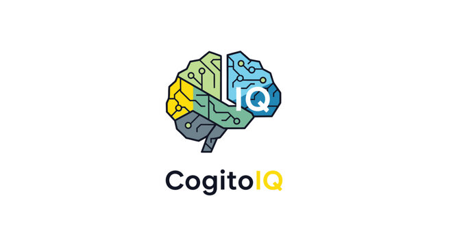 Brain with Cogito Ergo Sum logo.