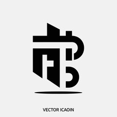Black Letter B Logo Design. © MUHRODIN