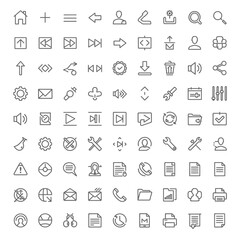 Fototapeta premium Collection of various computer icons.