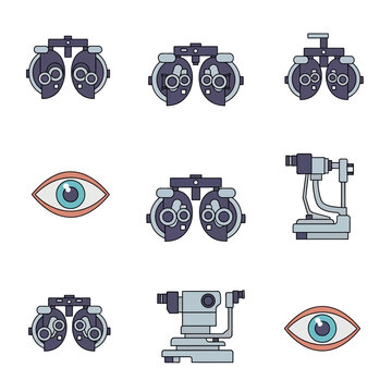 Essential Ophthalmic Equipment: Collection of Eye Examination Tools for Vision Care and Eye Health