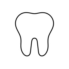 Obraz premium Tooth Icon Isolated on Transparent Background. Outline. Symbols for Dental and Oral Care. Vector