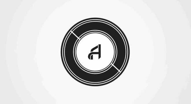 Black and white audio speaker icon.
