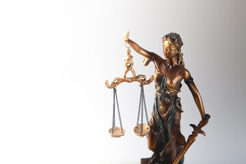 judge gavel on the white background. law and justice concept