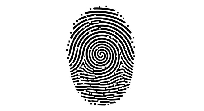 Close up of a fingerprint.