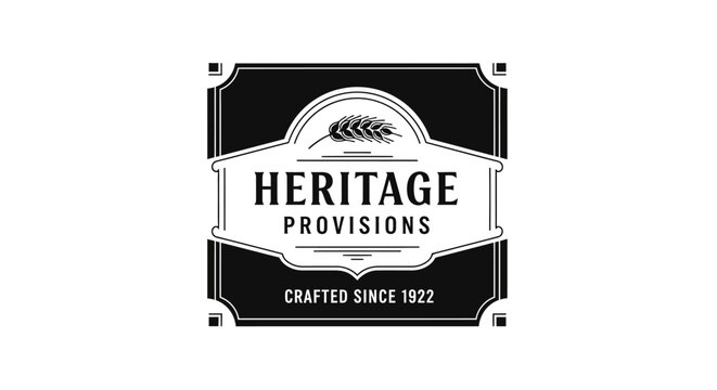 Heritage Provisions company logo sign.