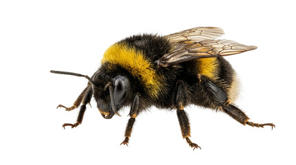 Majestic Bumblebee on Vibrant Wildflower Meadow Golden Hour