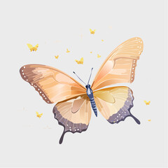 butterfly on white background © Master
