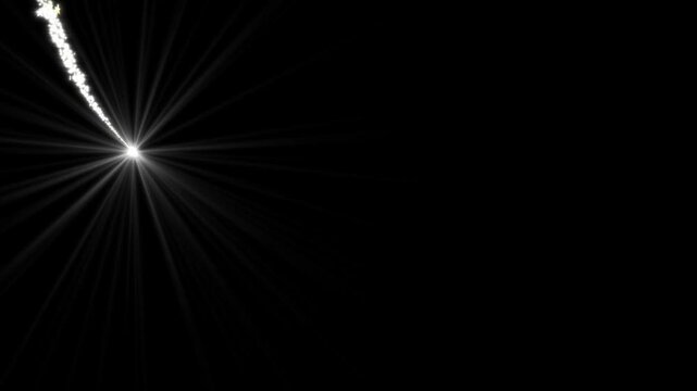 White and golden glitter in slow motion. Golf particles flying in wind on black background, shot with depth of field. Smooth twinkling star glitter line animation with glowing white particles. 4k