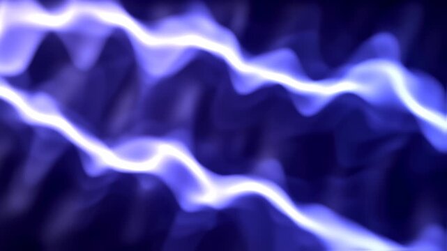 Electric Lightning Bolts on Dark Blue Background.