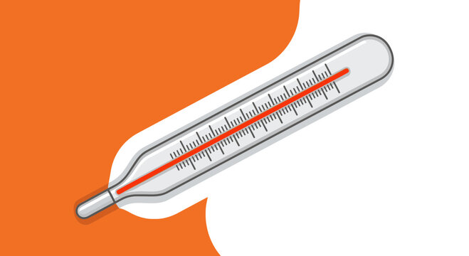Illustration Of A Clinical Thermometer, Revealing Elevated Temperature Reading
