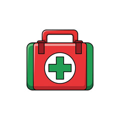 Obraz premium Illustration Of A Medical Aid Kit Depicting Health, Emergency, And First Aid Supplies Perfectly