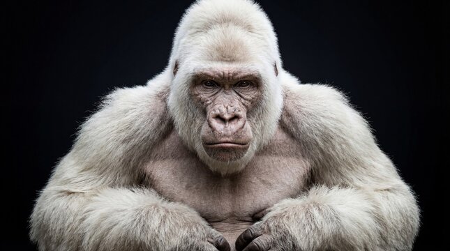the rare white gorilla