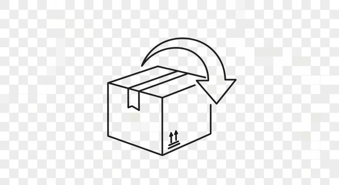 Package delivery return shipping concept.