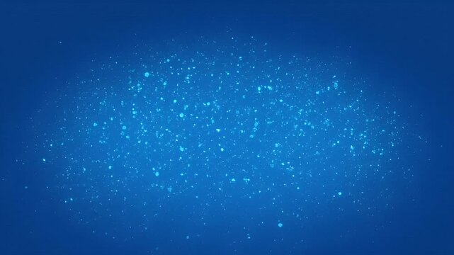 Abstract blue background with sparkling light particles and dynamic composition