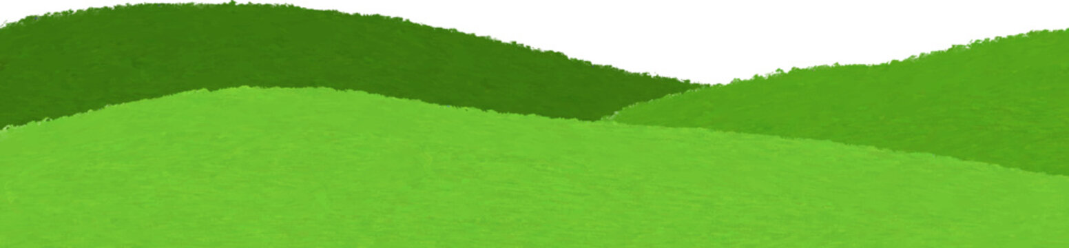 Green rolling hills layer landscape nature background illustration