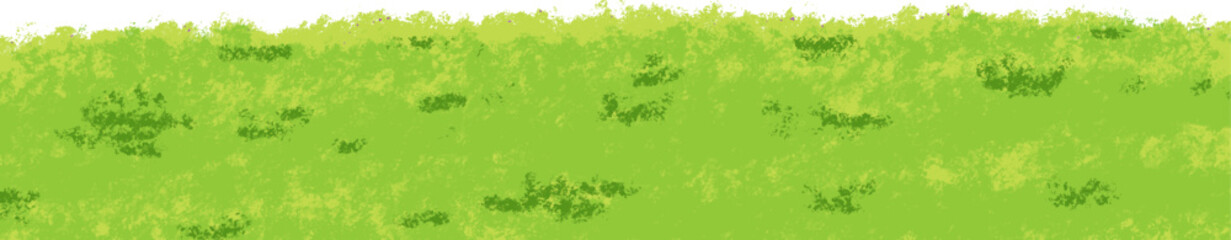 Naklejka premium Simple flat green grass field ground border illustration