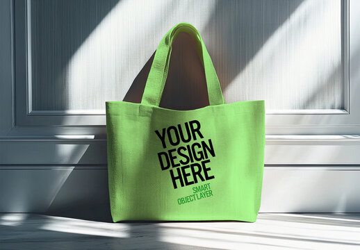 Mock up of a tote bag