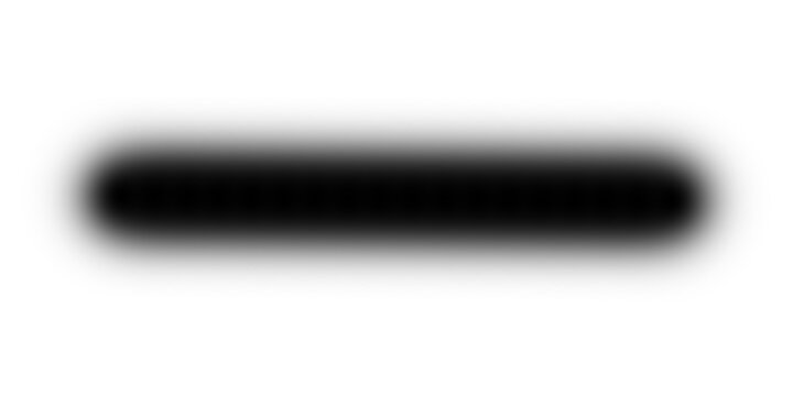 Horizontal black blurry streak on transparent background effect
