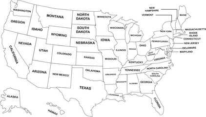 united states of america map