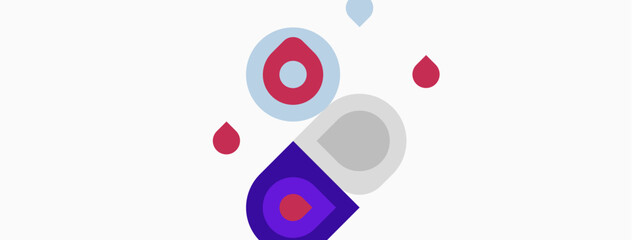 Obraz premium Abstract geometric shapes, purple, gray, white. Minimalist design, simple composition, modern aesthetic. Clean lines, flat illustration.