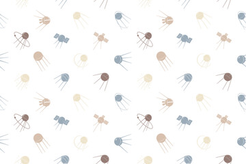 Satellite orbit seamless pattern design © DzgnVibe