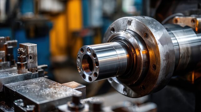 finishing metal working on horizontal surface grinder machine.